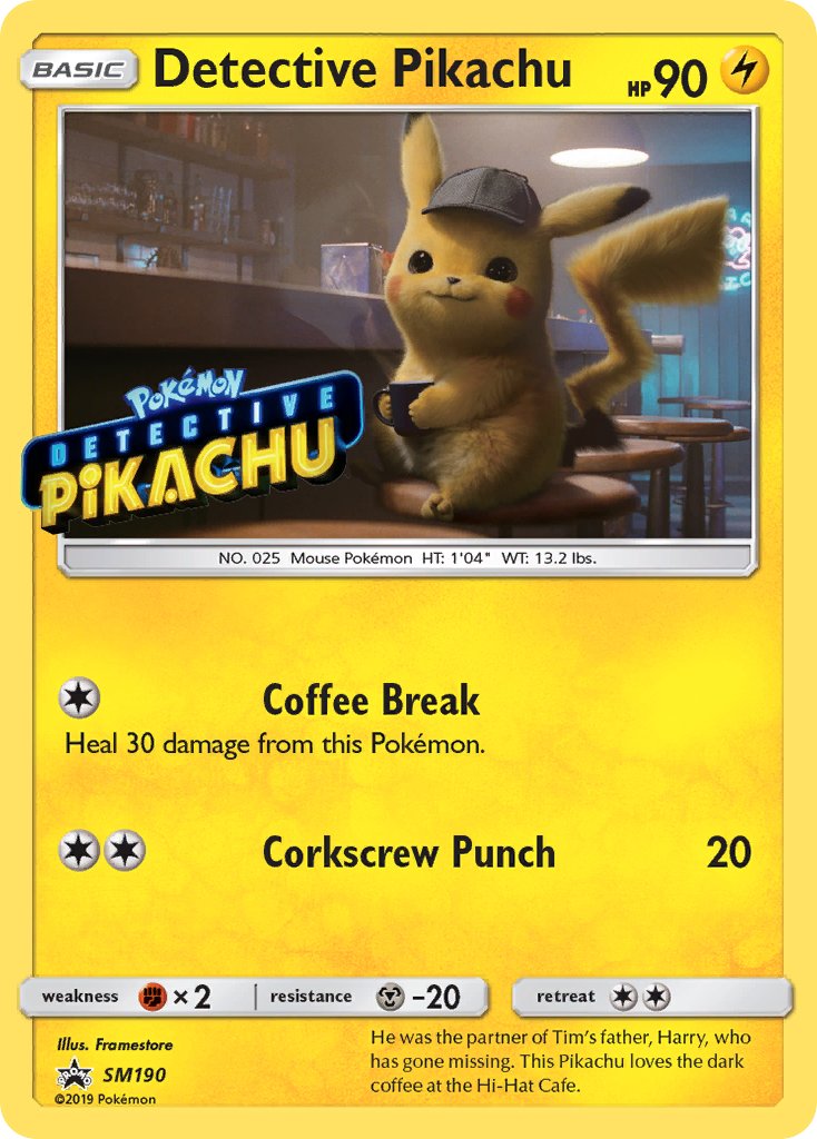 Detective Pikachu (SM190) (Stamped) [Sun & Moon: Black Star Promos] - Card Brawlers | Quebec | Canada | Yu-Gi-Oh!