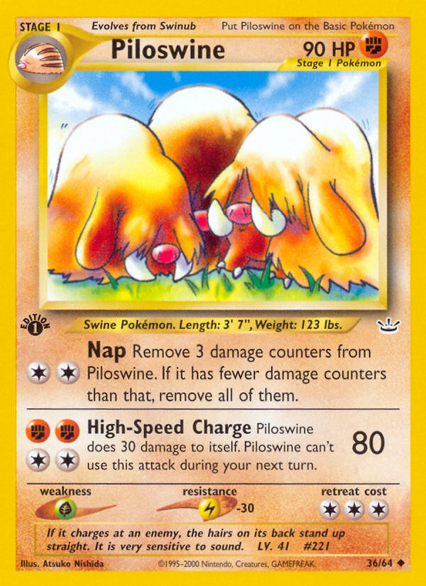 Piloswine (36/64) [Neo Revelation 1st Edition] - Card Brawlers | Quebec | Canada | Yu-Gi-Oh!