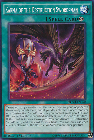 Karma of the Destruction Swordsman [BOSH-EN060] Common - Yu-Gi-Oh! - Card Brawlers | Quebec | Canada |