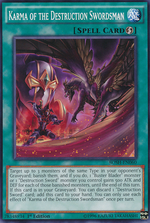 Karma of the Destruction Swordsman [BOSH-EN060] Common - Card Brawlers | Quebec | Canada | Yu-Gi-Oh!