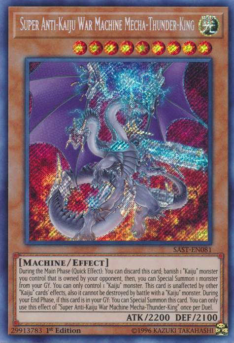 Super Anti-Kaiju War Machine Mecha-Thunder-King [SAST-EN081] Secret Rare - Card Brawlers | Quebec | Canada | Yu-Gi-Oh!