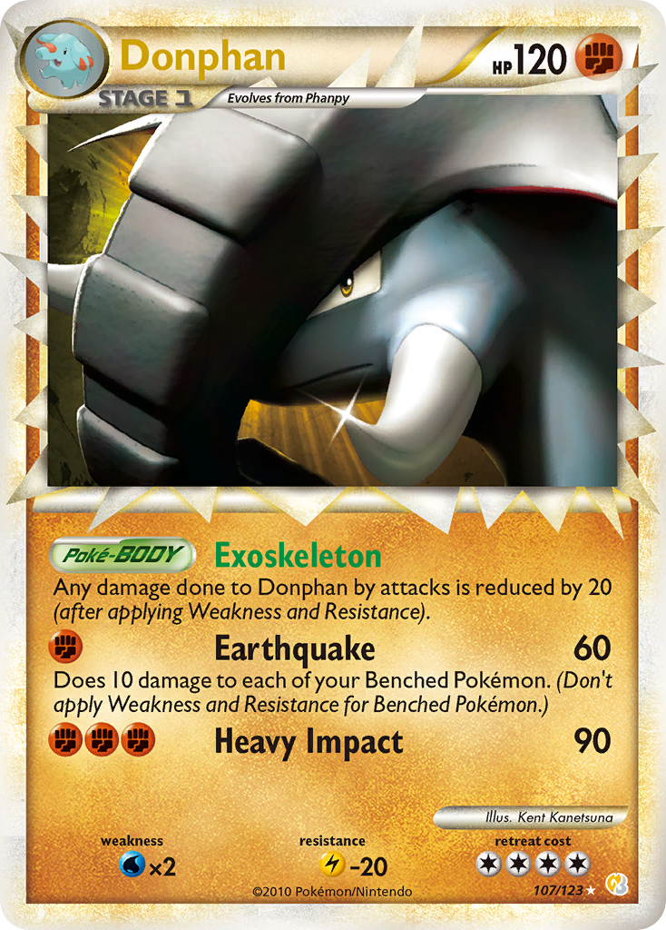 Donphan (107/123) [HeartGold & SoulSilver: Base Set] - Card Brawlers | Quebec | Canada | Yu-Gi-Oh!
