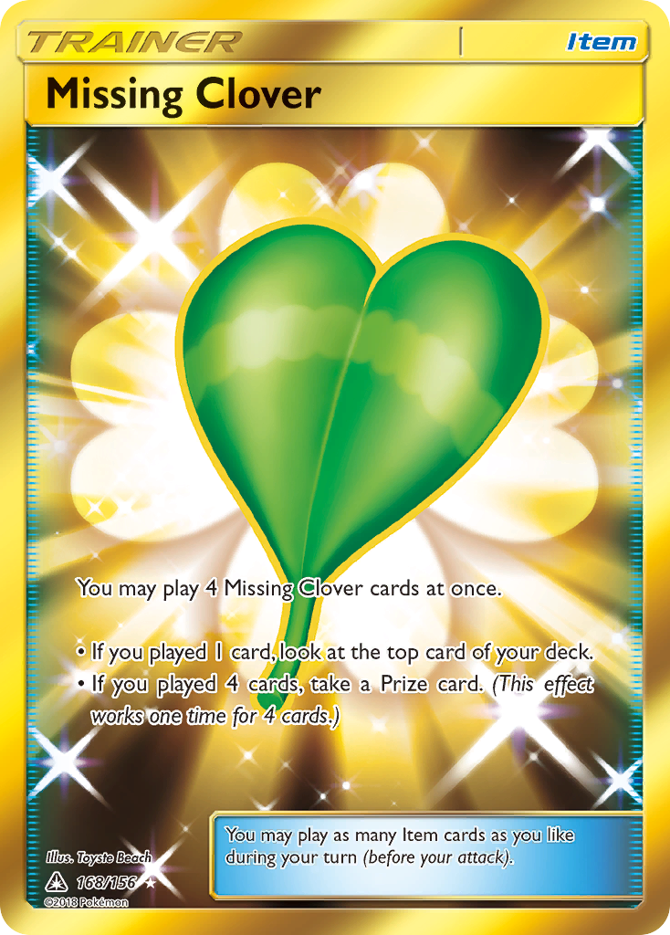 Missing Clover (168/156) [Sun & Moon: Ultra Prism] - Card Brawlers | Quebec | Canada | Yu-Gi-Oh!
