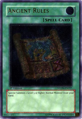 Ancient Rules [STON-EN037] Ultimate Rare - Card Brawlers | Quebec | Canada | Yu-Gi-Oh!