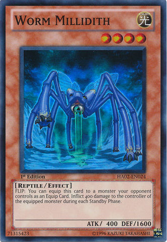 Worm Millidith [HA02-EN024] Super Rare - Card Brawlers | Quebec | Canada | Yu-Gi-Oh!