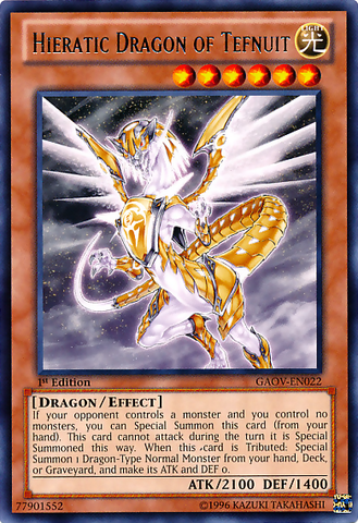 Hieratic Dragon of Tefnuit [GAOV-EN022] Rare - Card Brawlers | Quebec | Canada | Yu-Gi-Oh!