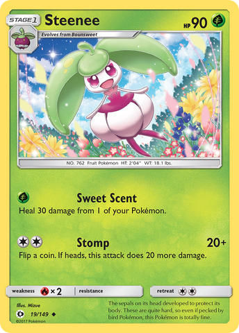 Steenee (19/149) [Sun & Moon: Base Set] - Card Brawlers | Quebec | Canada | Yu-Gi-Oh!