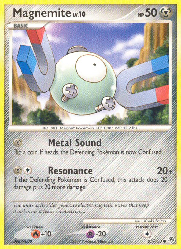 Magnemite (87/130) [Diamond & Pearl: Base Set] - Card Brawlers | Quebec | Canada | Yu-Gi-Oh!