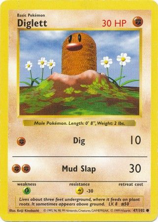 Diglett (47/102) [Base Set Shadowless Unlimited] - Card Brawlers | Quebec | Canada | Yu-Gi-Oh!