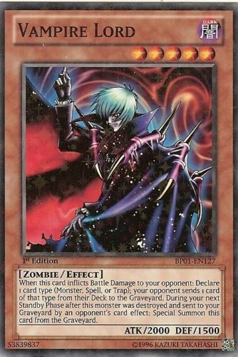 Vampire Lord [BP01-EN127] Starfoil Rare - Card Brawlers | Quebec | Canada | Yu-Gi-Oh!