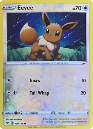 Eevee (130/185) (Reverse Cosmos Holo) [Sword & Shield: Vivid Voltage] - Card Brawlers | Quebec | Canada | Yu-Gi-Oh!