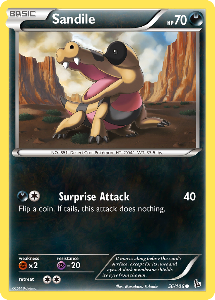 Sandile (56/106) [XY: Flashfire] - Card Brawlers | Quebec | Canada | Yu-Gi-Oh!