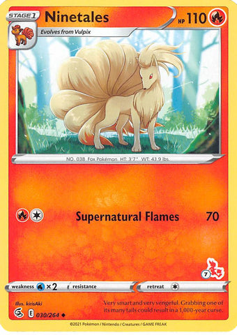 Ninetales (30/264) (Cinderace Stamp #7) [Battle Academy 2022] - Card Brawlers | Quebec | Canada | Yu-Gi-Oh!