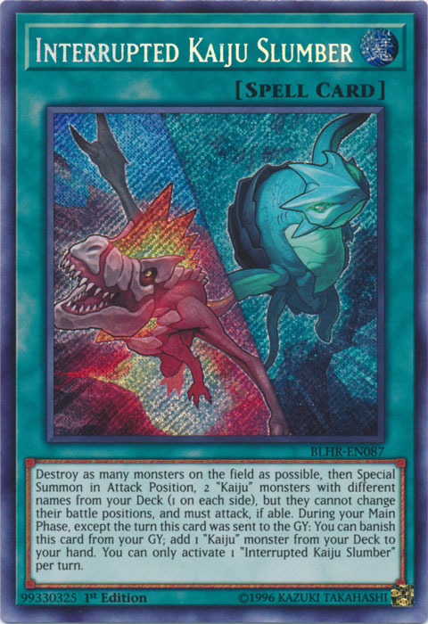 Interrupted Kaiju Slumber [BLHR-EN087] Secret Rare - Card Brawlers | Quebec | Canada | Yu-Gi-Oh!