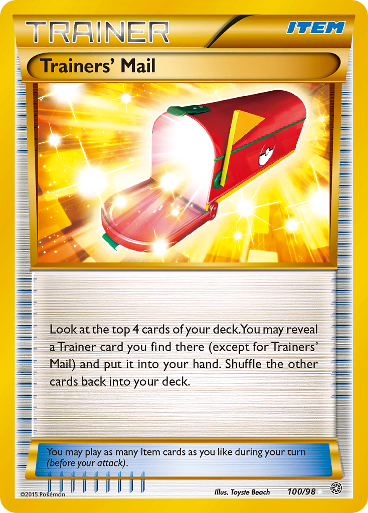 Trainers' Mail (100/98) [XY: Ancient Origins] - Card Brawlers | Quebec | Canada | Yu-Gi-Oh!
