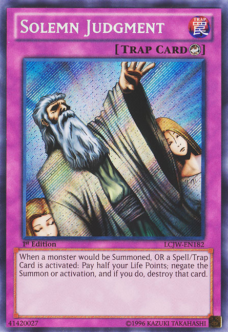 Solemn Judgment [LCJW-EN182] Secret Rare - Card Brawlers | Quebec | Canada | Yu-Gi-Oh!