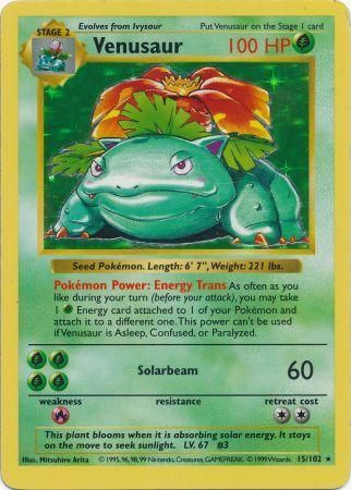 Venusaur (15/102) [Base Set Shadowless Unlimited] - Card Brawlers | Quebec | Canada | Yu-Gi-Oh!