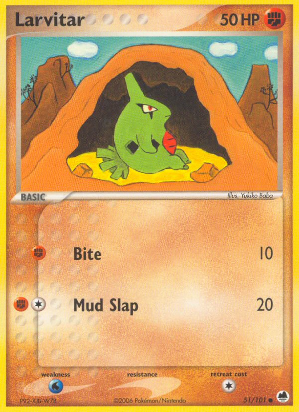 Larvitar (51/101) [EX: Dragon Frontiers] - Card Brawlers | Quebec | Canada | Yu-Gi-Oh!