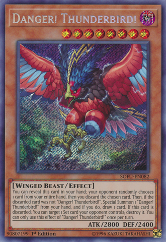 Danger! Thunderbird! [SOFU-EN082] Secret Rare - Card Brawlers | Quebec | Canada | Yu-Gi-Oh!