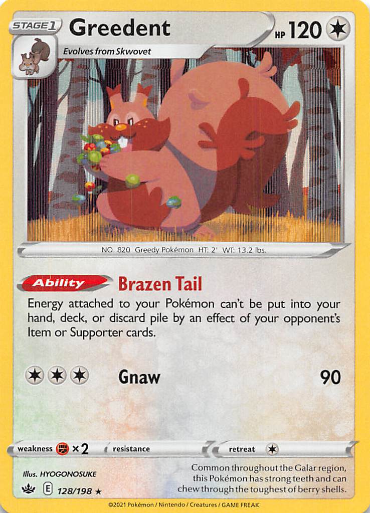 Greedent (128/198) [Sword & Shield: Chilling Reign] - Card Brawlers | Quebec | Canada | Yu-Gi-Oh!