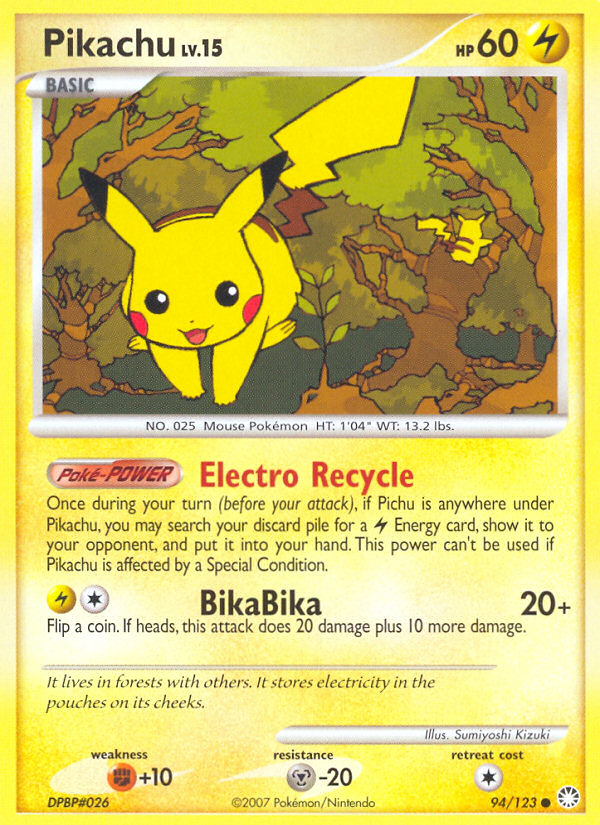 Pikachu (94/123) [Diamond & Pearl: Mysterious Treasures] - Card Brawlers | Quebec | Canada | Yu-Gi-Oh!