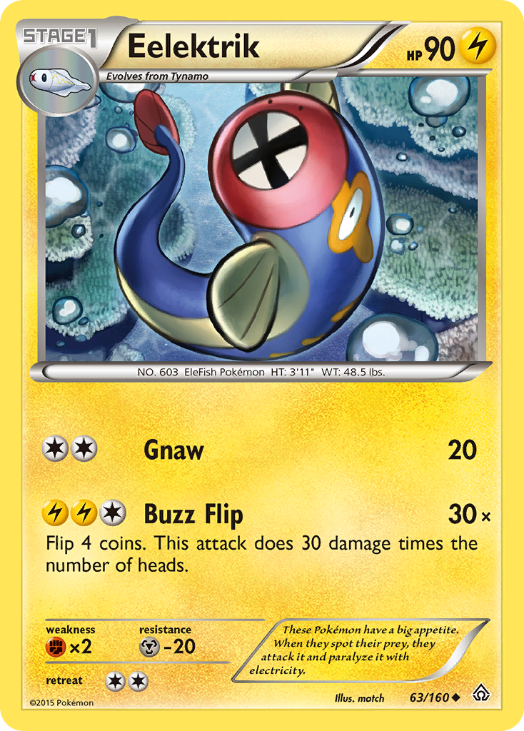Eelektrik (63/160) [XY: Primal Clash] - Card Brawlers | Quebec | Canada | Yu-Gi-Oh!