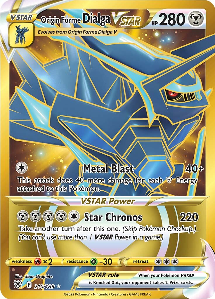 Origin Forme Dialga VSTAR (210/189) [Sword & Shield: Astral Radiance] - Card Brawlers | Quebec | Canada | Yu-Gi-Oh!