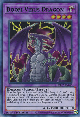 Doom Virus Dragon (Blue) [DLCS-EN055] Ultra Rare - Card Brawlers | Quebec | Canada | Yu-Gi-Oh!