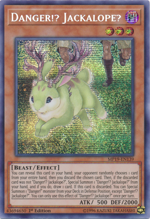 Danger!? Jackalope? [MP19-EN139] Prismatic Secret Rare - Card Brawlers | Quebec | Canada | Yu-Gi-Oh!