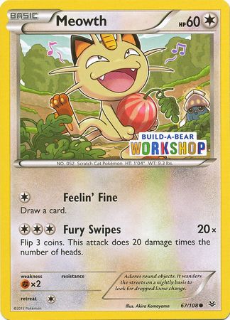 Meowth (67/108) (Build A Bear Workshop Exclusive) [XY: Roaring Skies] - Card Brawlers | Quebec | Canada | Yu-Gi-Oh!