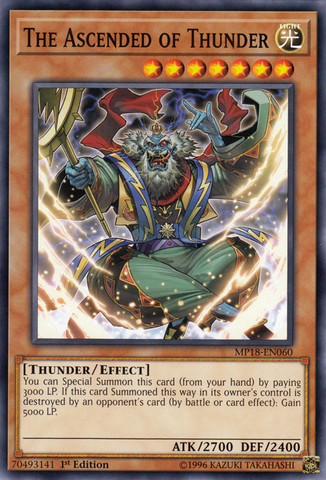 The Ascended of Thunder [MP18-EN060] Short Print - Card Brawlers | Quebec | Canada | Yu-Gi-Oh!