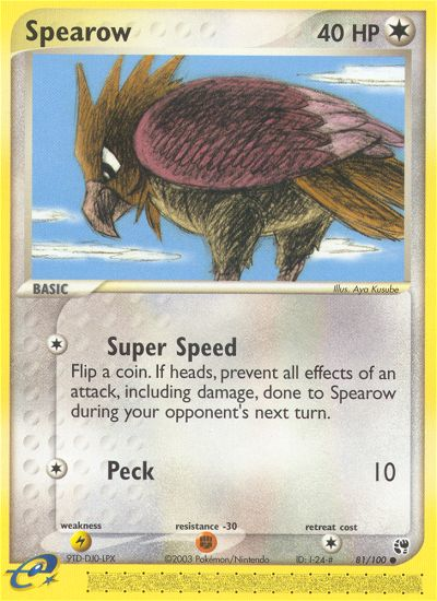 Spearow (81/100) [EX: Sandstorm] - Card Brawlers | Quebec | Canada | Yu-Gi-Oh!