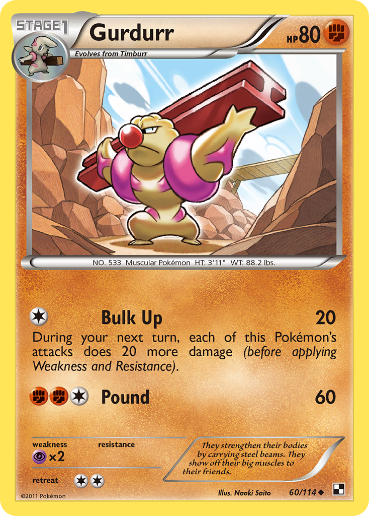Gurdurr (60/114) [Black & White: Base Set] - Card Brawlers | Quebec | Canada | Yu-Gi-Oh!