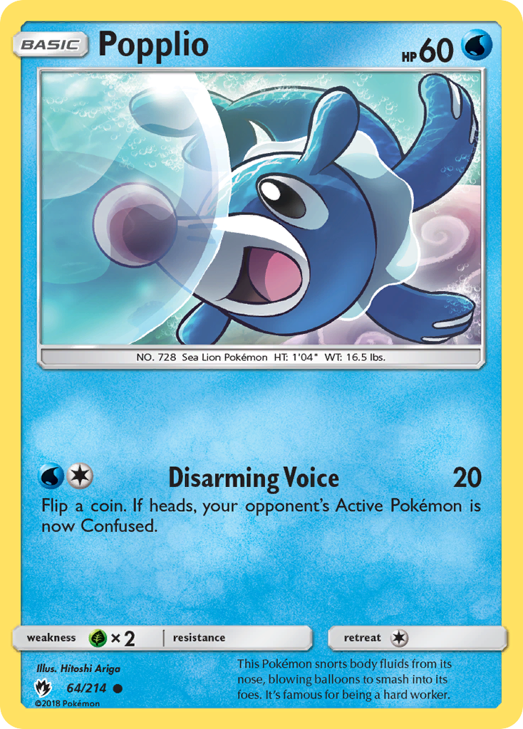 Popplio (64/214) [Sun & Moon: Lost Thunder] - Card Brawlers | Quebec | Canada | Yu-Gi-Oh!