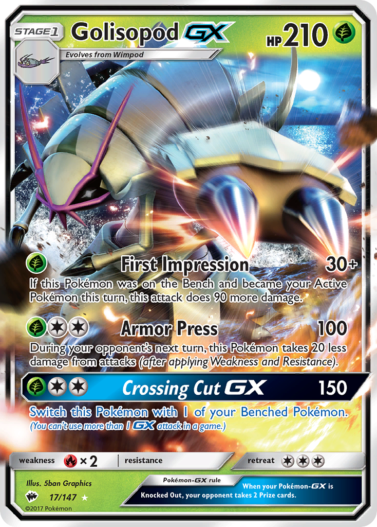 Golisopod GX (17/147) [Sun & Moon: Burning Shadows] - Card Brawlers | Quebec | Canada | Yu-Gi-Oh!