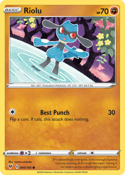 Riolu (090/185) [Sword & Shield: Vivid Voltage] - Card Brawlers | Quebec | Canada | Yu-Gi-Oh!