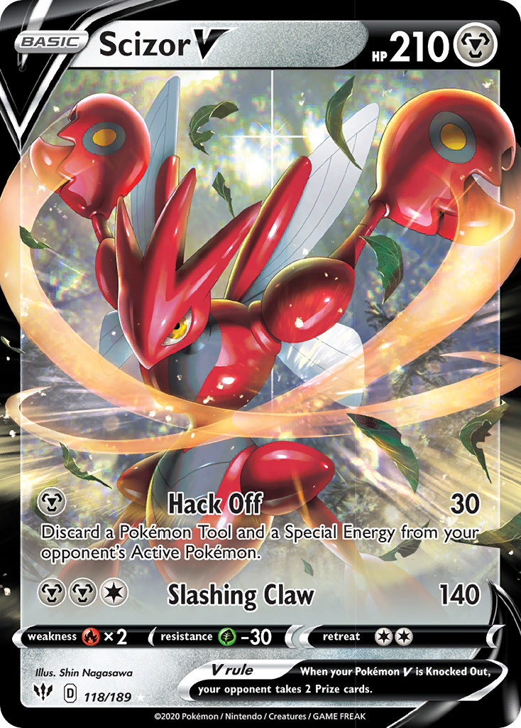 Scizor V (118/189) [Sword & Shield: Darkness Ablaze] - Card Brawlers | Quebec | Canada | Yu-Gi-Oh!