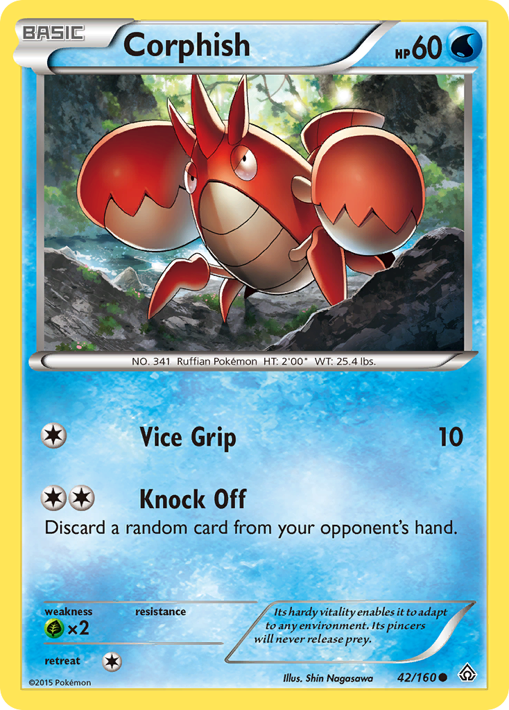 Corphish (42/160) [XY: Primal Clash] - Card Brawlers | Quebec | Canada | Yu-Gi-Oh!