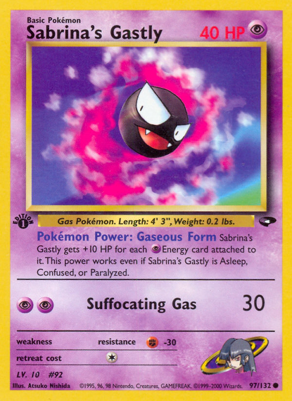 Sabrina's Gastly (97/132) [Gym Challenge 1st Edition] - Card Brawlers | Quebec | Canada | Yu-Gi-Oh!