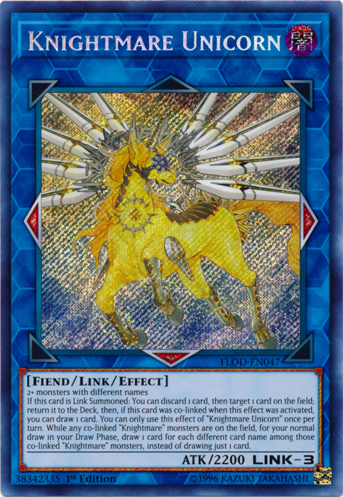 Knightmare Unicorn [FLOD-EN047] Secret Rare - Card Brawlers | Quebec | Canada | Yu-Gi-Oh!