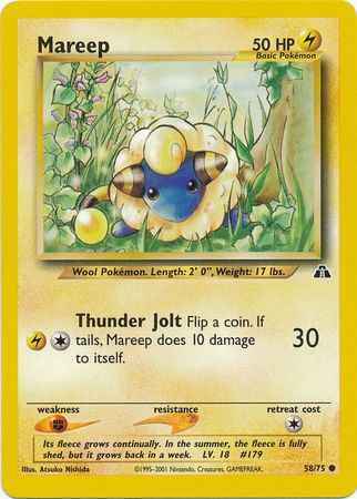 Mareep (58/75) [Neo Discovery Unlimited] - Card Brawlers | Quebec | Canada | Yu-Gi-Oh!