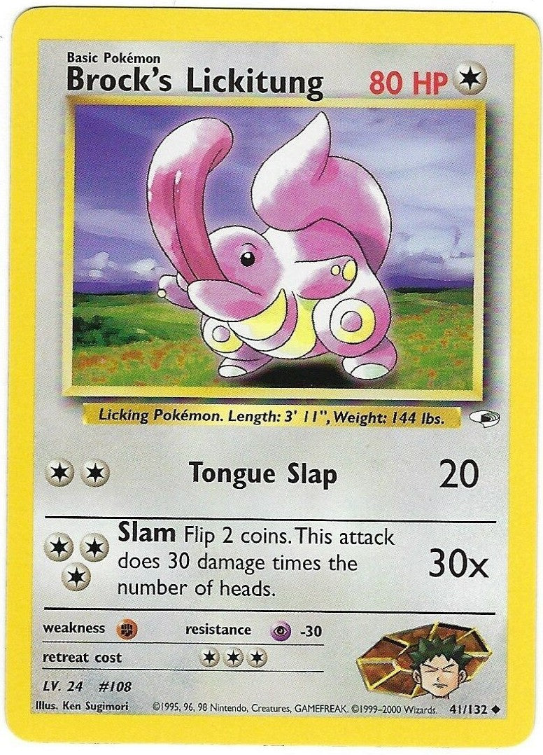Brock's Lickitung (41/132) [Gym Heroes Unlimited] - Card Brawlers | Quebec | Canada | Yu-Gi-Oh!