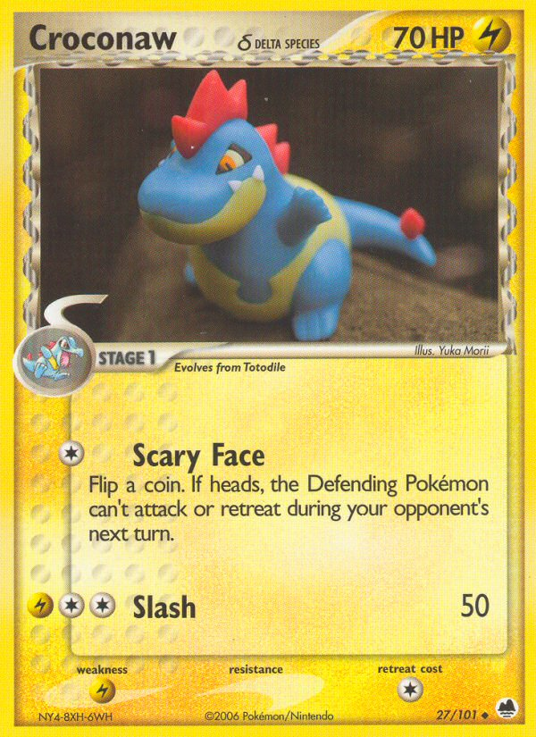 Croconaw (27/101) (Delta Species) [EX: Dragon Frontiers] - Card Brawlers | Quebec | Canada | Yu-Gi-Oh!