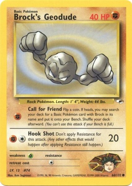 Brock's Geodude (66/132) [Gym Heroes Unlimited] - Card Brawlers | Quebec | Canada | Yu-Gi-Oh!