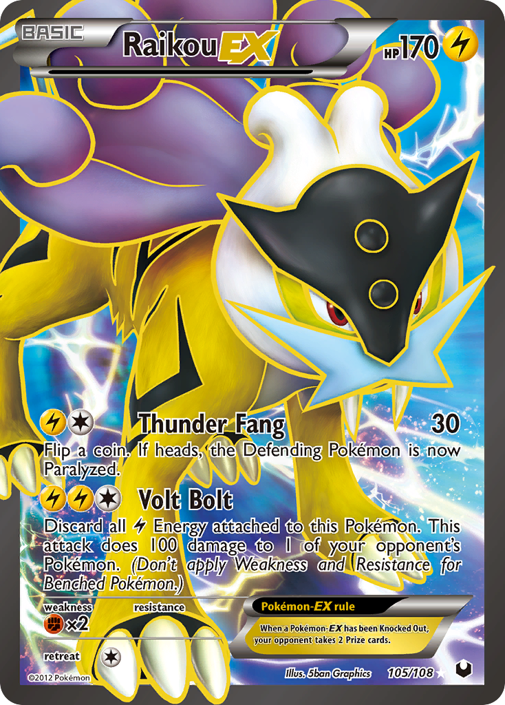 Raikou EX (105/108) [Black & White: Dark Explorers] - Card Brawlers | Quebec | Canada | Yu-Gi-Oh!
