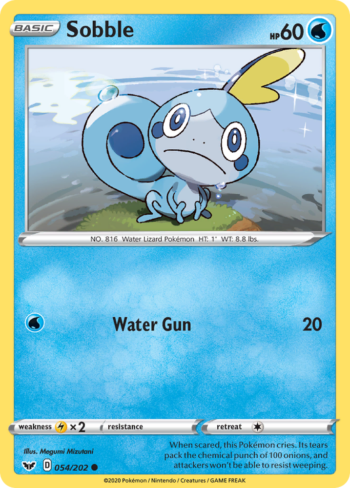 Sobble (054/202) [Sword & Shield: Base Set] - Card Brawlers | Quebec | Canada | Yu-Gi-Oh!