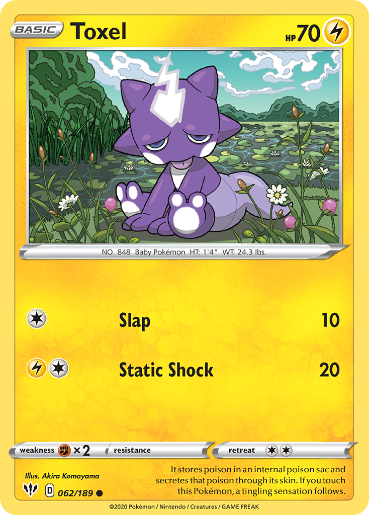 Toxel (062/189) [Sword & Shield: Darkness Ablaze] - Card Brawlers | Quebec | Canada | Yu-Gi-Oh!