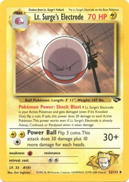 Lt. Surge's Electrode (52/132) [Gym Challenge Unlimited] - Card Brawlers | Quebec | Canada | Yu-Gi-Oh!