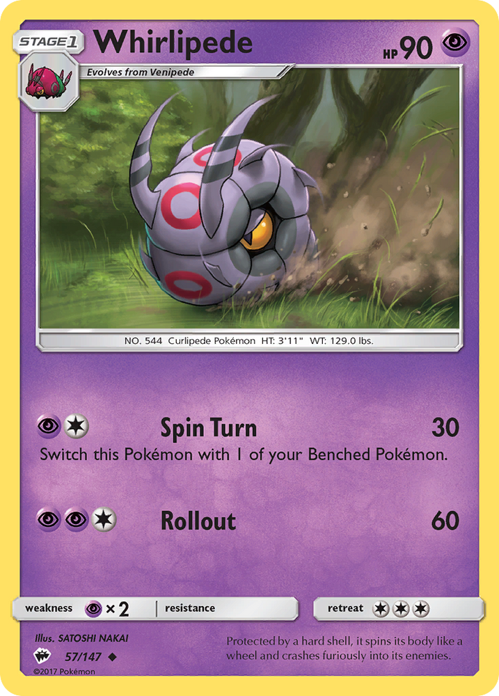 Whirlipede (57/147) [Sun & Moon: Burning Shadows] - Card Brawlers | Quebec | Canada | Yu-Gi-Oh!