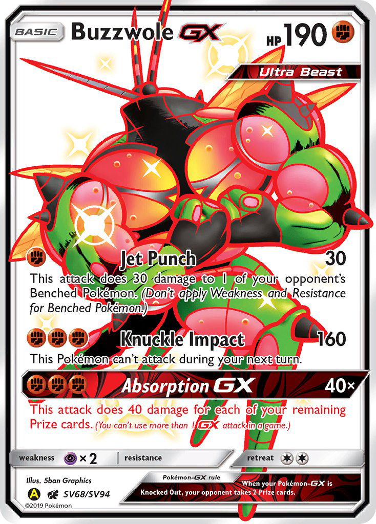 Buzzwole GX (SV68/SV94) [Sun & Moon: Hidden Fates - Shiny Vault] - Card Brawlers | Quebec | Canada | Yu-Gi-Oh!